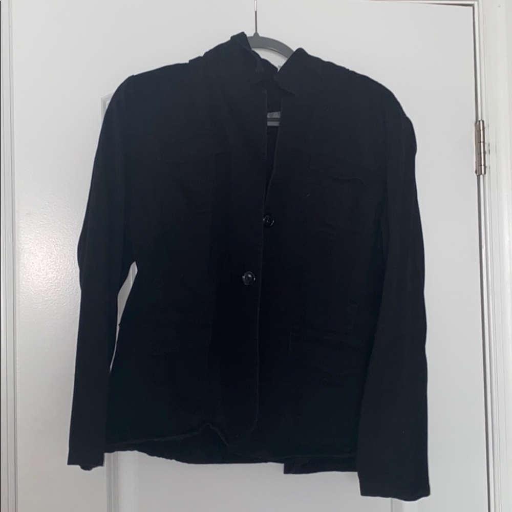 Black stretchy denim jacket